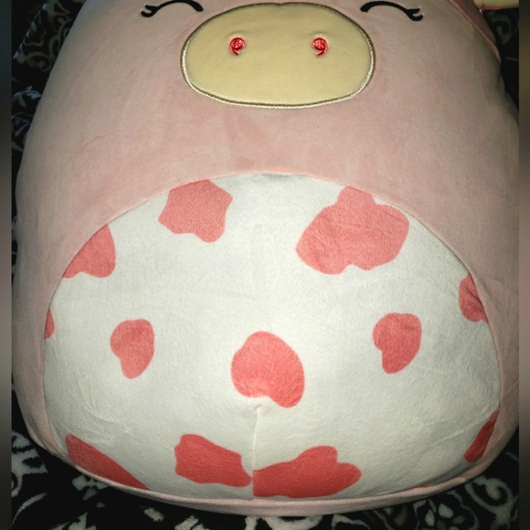 Squishmallow 16" Clay the Pink Spotted Belly Cow 2023 KELLYTOY NWT HARD TO FIND - Picture 6 of 8